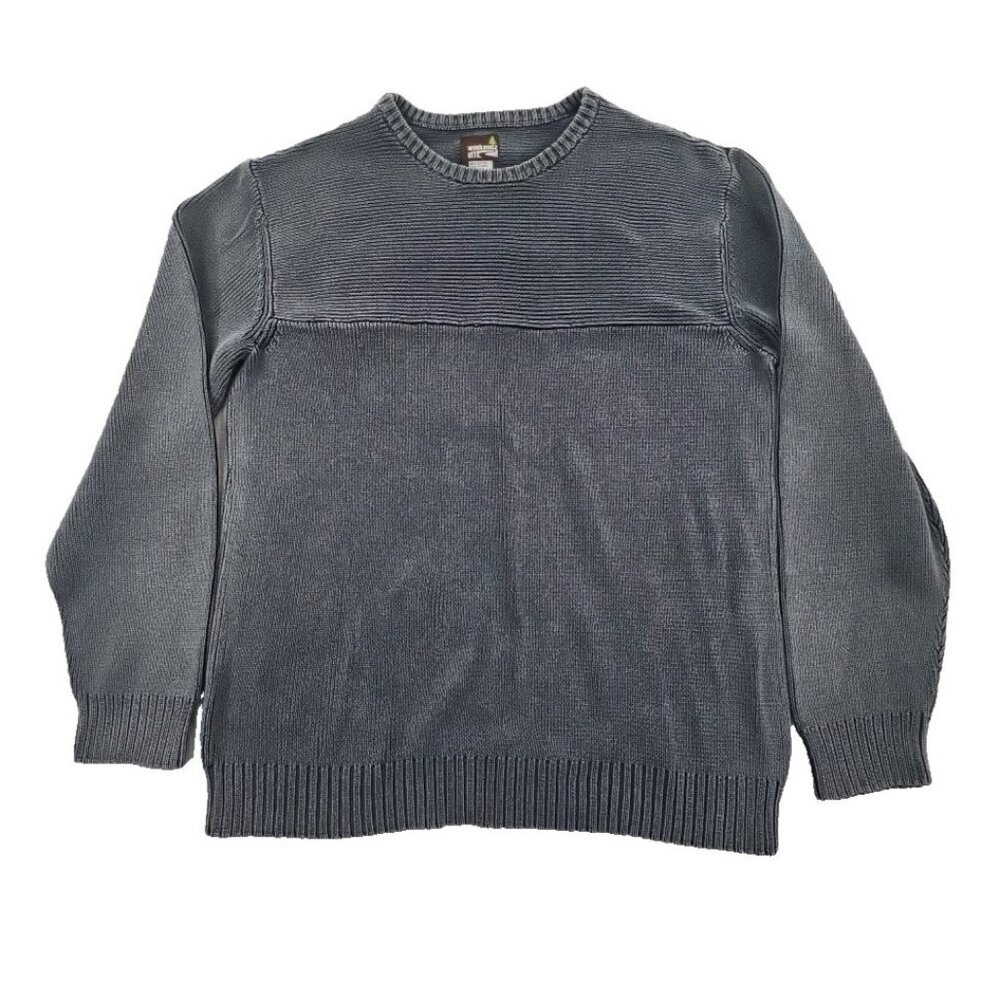 Weekends Off Knit Cotton Sweater Men's XL Grey Gray Long Sleeve Well Made EUC